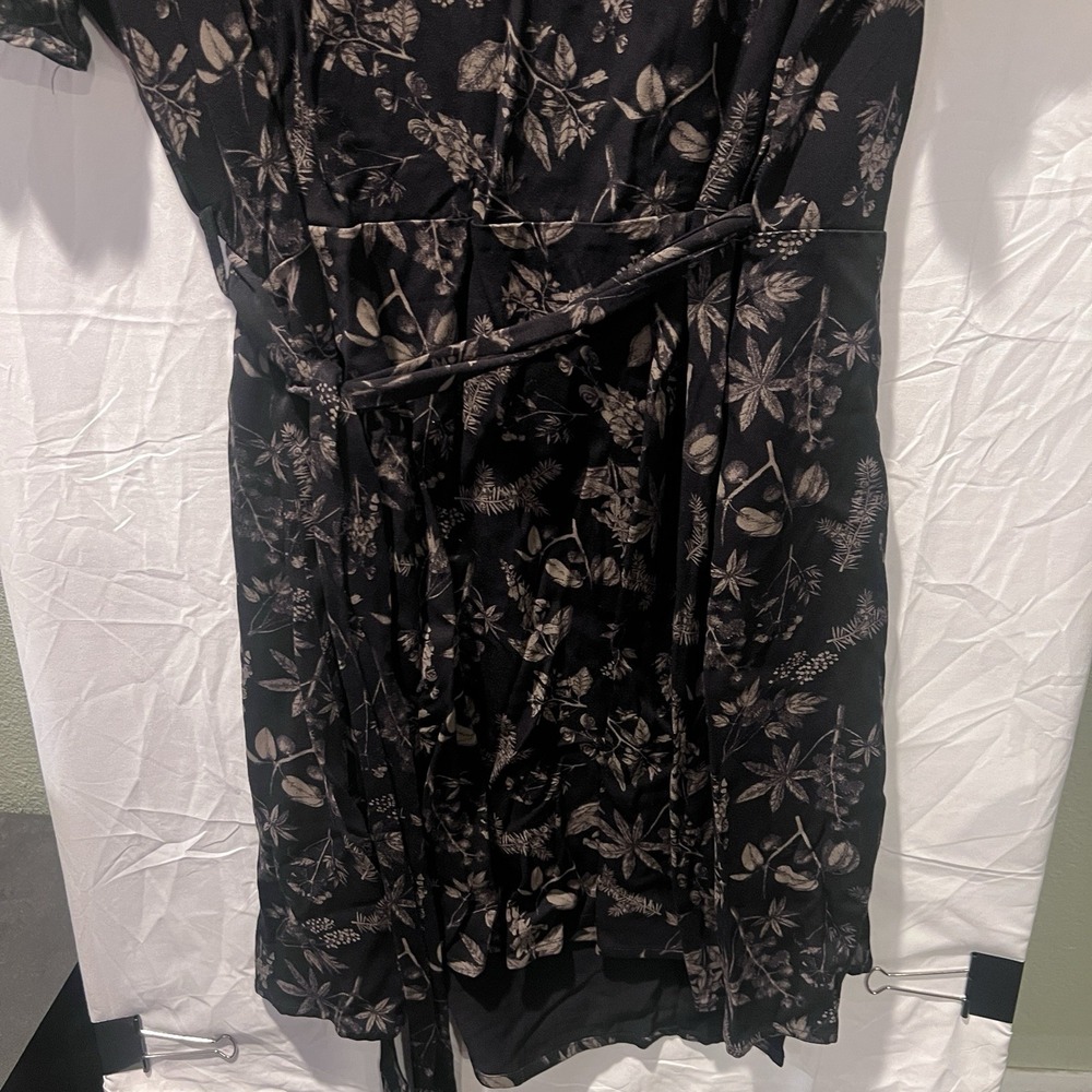 Disturbia Poisonous Plants Wrap Mini Dress US Size 10 Black Gothic Dark Fairy - Picture 7 of 10